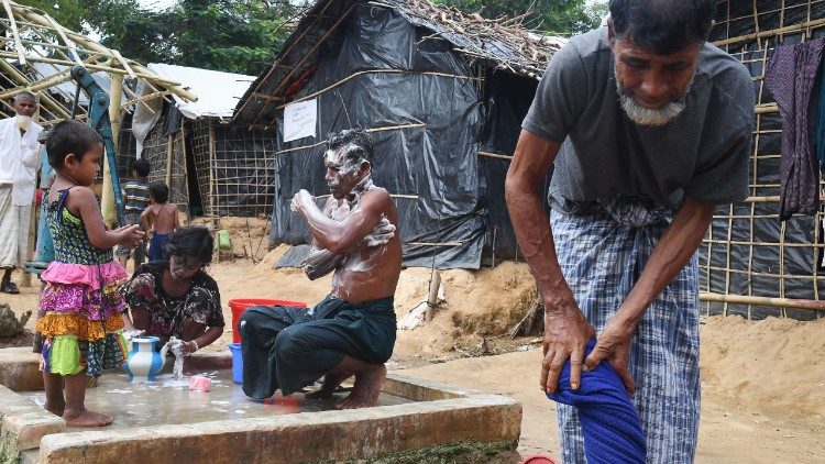 Geflüchtete Rohingya in einem Camp in Bangladesch