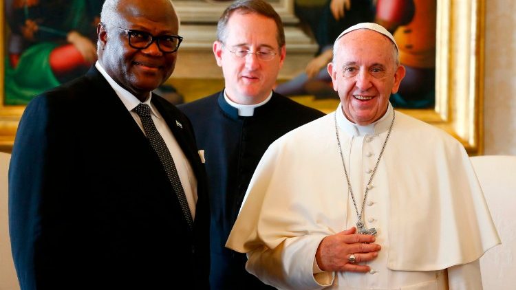 Pope Francis receives the President  of Sierra Leone