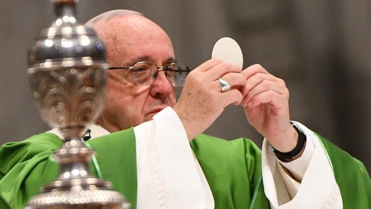 Pope Francis celebrates Mass in St. Peter's Basilica