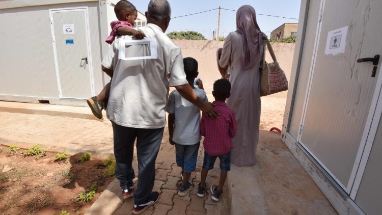 Une famille de réfugiés nigériane
