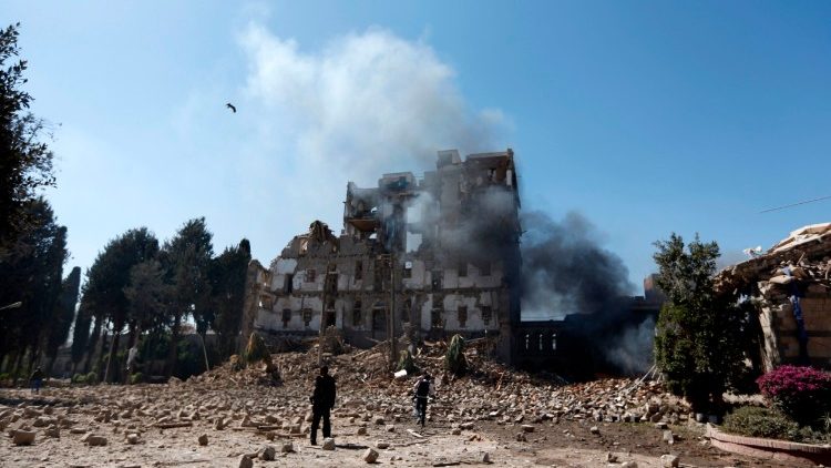Distruzione nel conflitto in Yemen