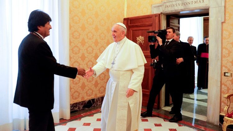 El Papa Francisco y el Presidente de Bolivia