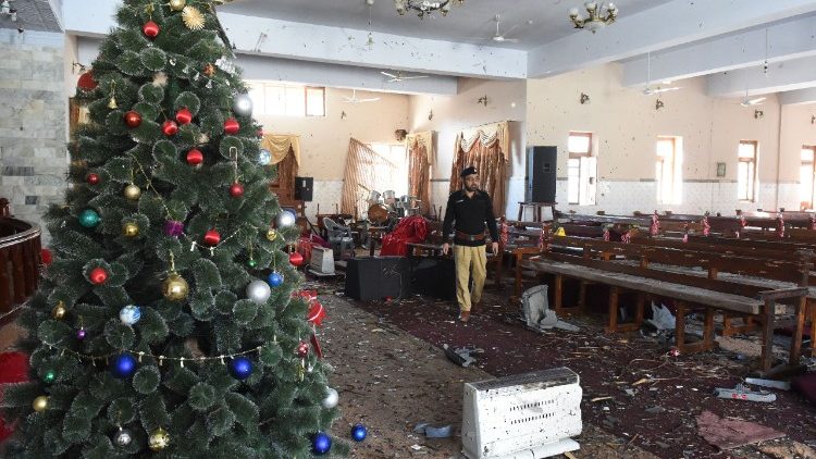 Methodist Church in Quetta following the suicide attack