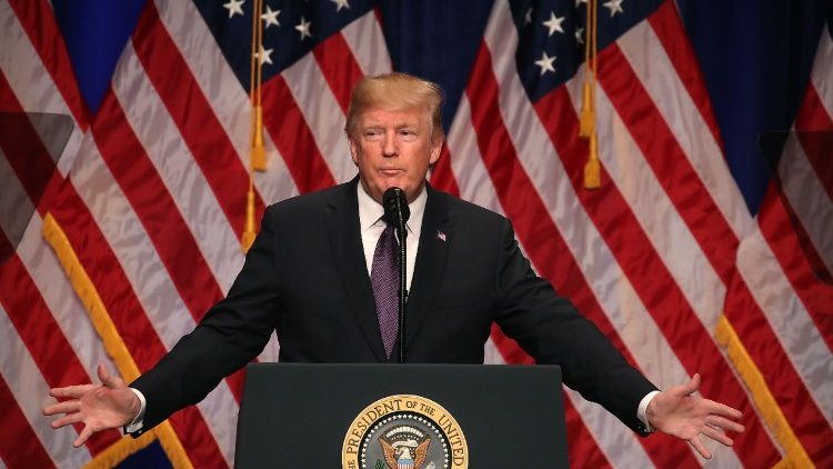 Le président américain Donald Trump lors de son discours sur la stratégie de sécurité nationale le 18 décembre 2017 à Washington.
