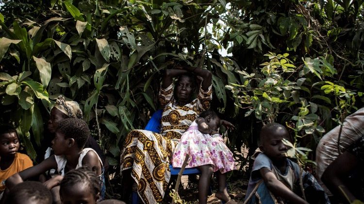 Des déplacés internes congolais, ayant fui les violences à Kikwit, dans la province du Kasaï, le 4 juin 2017.