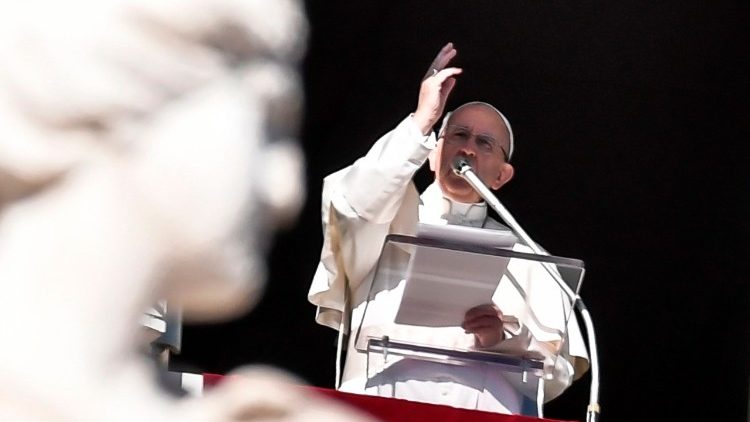 Pope Francis prays the Angelus on Christmas Eve