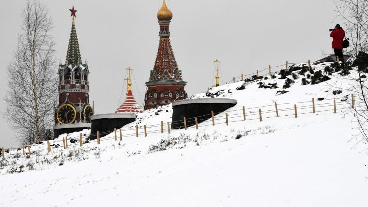 Schnee in Moskau