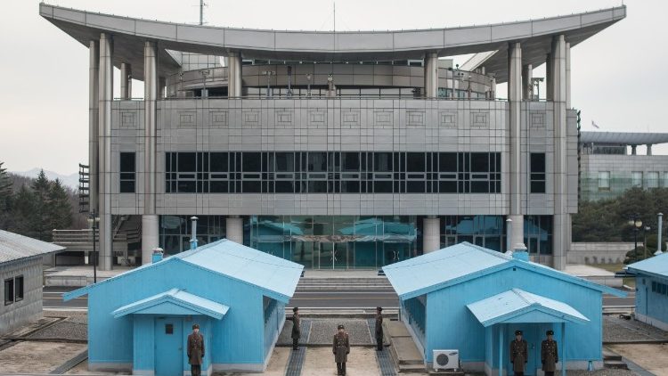 The venue of the meeting between North and South Korea on 9 January, 2018, in Panmunjom, in the demilitarized zone.‎ ‎