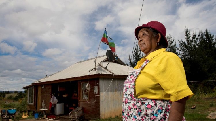 Maria Collonao, membre de la communauté Mapuche de Temuco qui attend le Pape ce mercredi 17 janvier 2018, photo prise en novembre dernier