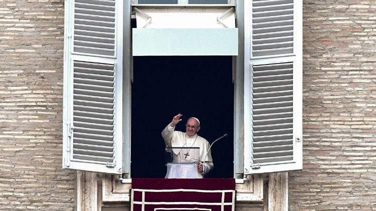 Pope Francis prays the Sunday Angelus