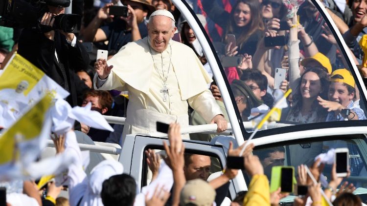 El pueblo chileno recibe al Papa, enero 2018.