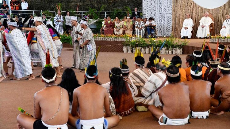 Encontro do Papa com populações indígenas em Puerto Maldonado, Peru
