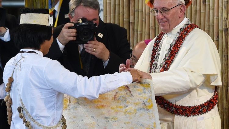 아마존 지역을 방문한 프란치스코 교황