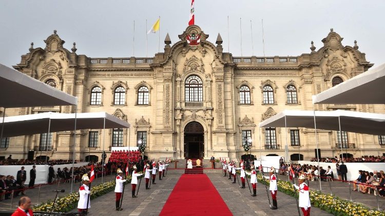 Le Palais présidentiel au Pérou, à Lima