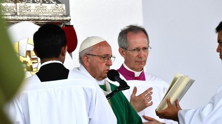 Der Papst im Januar bei einer Messfeier in Lima (Peru)