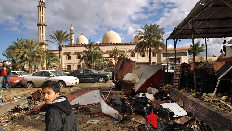 Il luogo dell'attentato a Bengasi