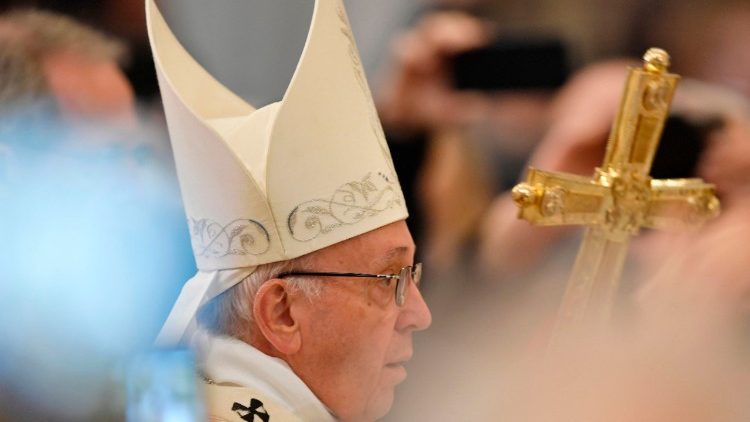 Der Papst bei der Messe zu Ehren der Übertragung des Gnadenbildes in Santa Maria Maggiore