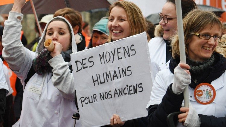 Le personnel soignant s'est mobilisé partout en France le mardi 30 janvier 2018.