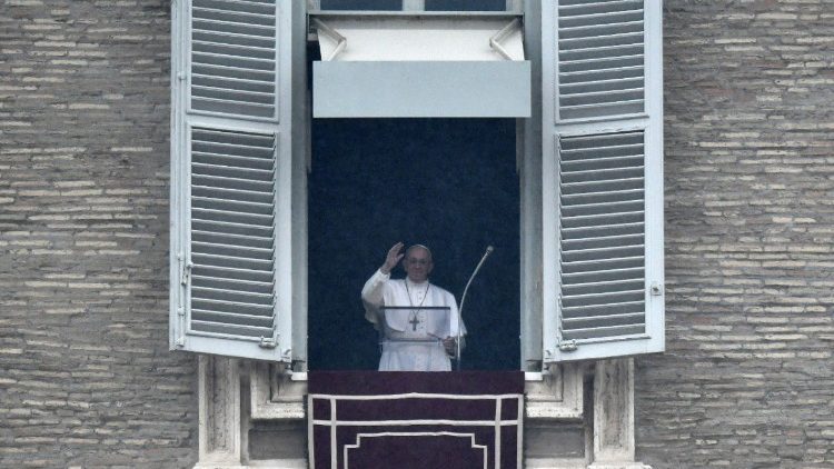 Pope Francis during the Angelus 