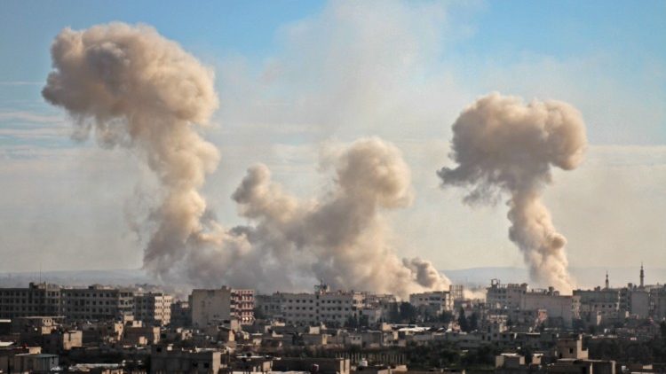 La périphérie de Damas, sous les bombes. Sœur Mona Aldhem a quitté Damas pour fuir la guerre. 