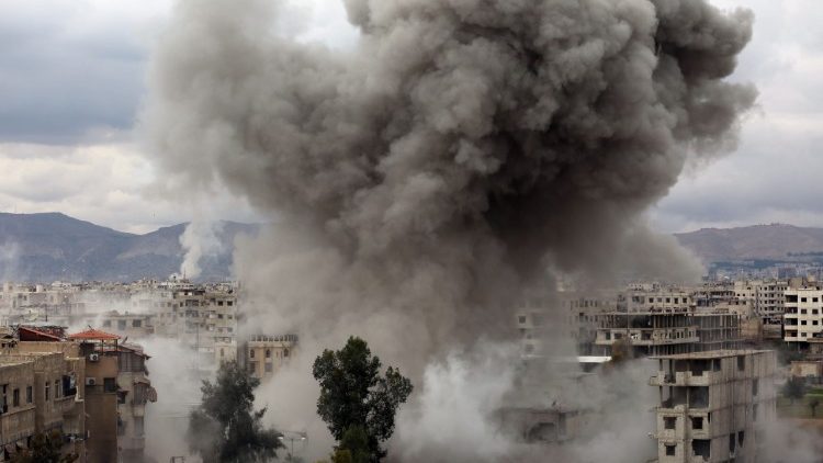 Immer noch regnen Bomben auf die Region Ost-Ghouta