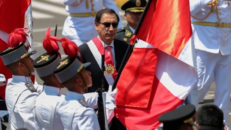 Peru's new President, Martin Vizcarra leaves Congress after swearing in