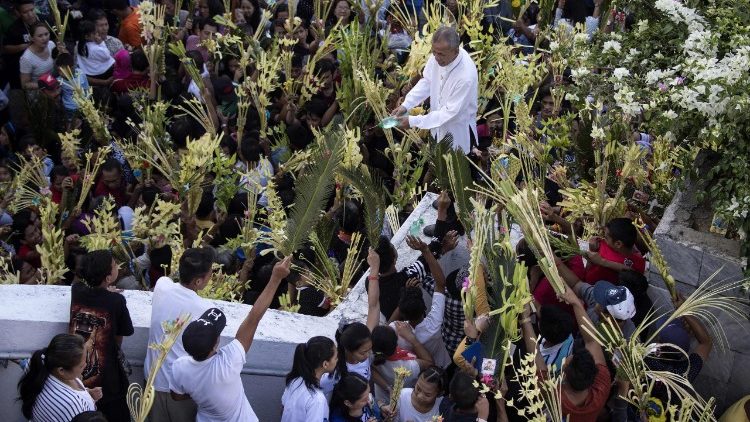 Palm Sunday being observed by Philippine Christians. 