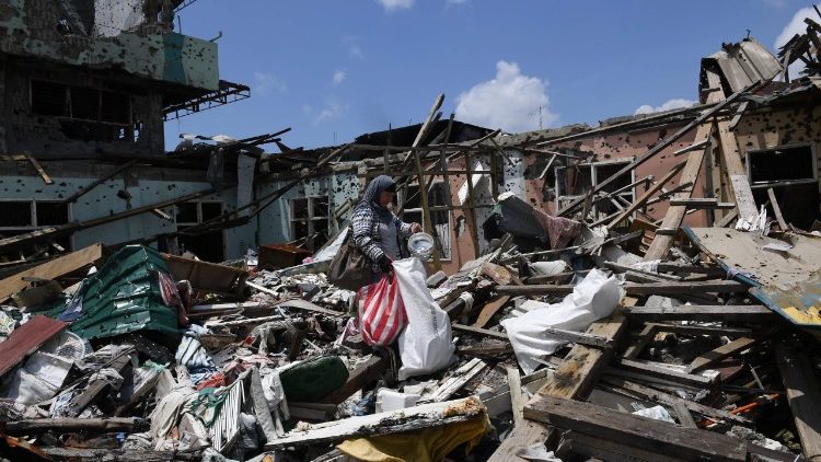 Ein Bild der Zerstörung präsentierte sich den vertriebenen Bewohnern der Stadt Marawi am Ostersonntag