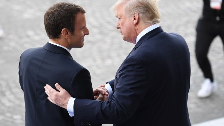Emmanuel Macron et Donald Trump, le 14 juillet 2017, sur les Champs-Elysées