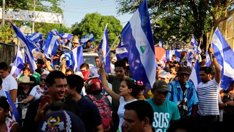 Les protestations contre le président Ortega se poursuivent à Managua, capitale du Nicaragua, le 25 avril 2018.