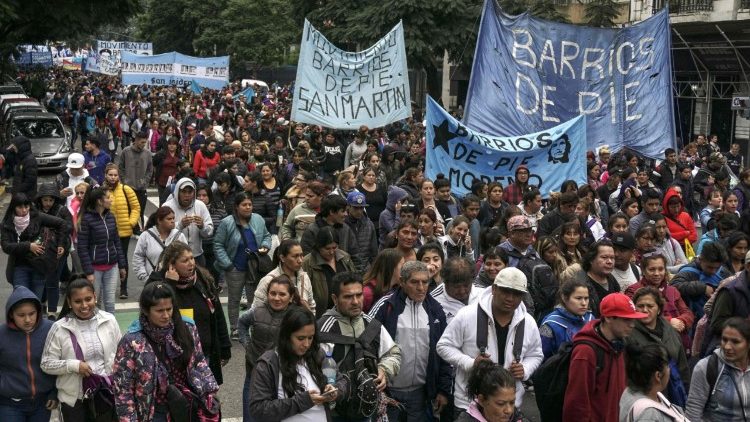 Members of Trade Union organizations in Argentina take part in Buenos Aires May Day marches  