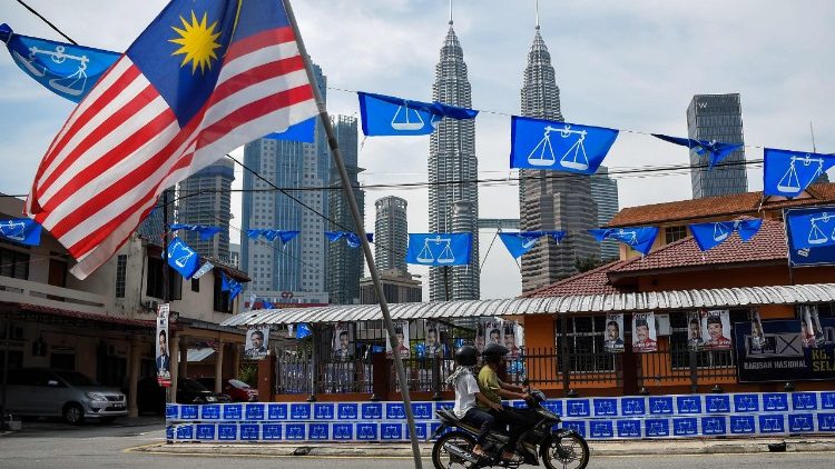 La Malaisie vote pour élire son Parlement, le 9 mai 2018. Vue générale de Kuala Lumpur. 