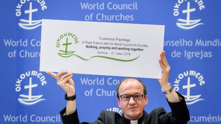 教宗訪問日内瓦世界基督教協會徽標