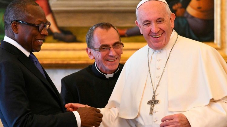 Le Pape et le président bénInois, Patrice Talon