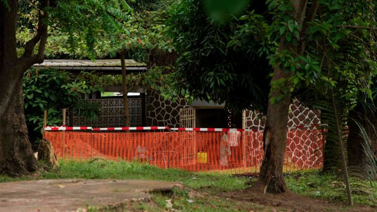 Pre-emptive Ebola security zone at Wangata hospital in Mbandaka