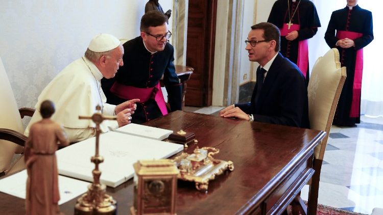 Папа Франциск на встрече с премьер-министром Республики Польша