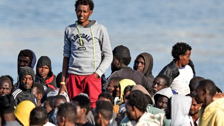 Migrants rescued in the Mediterranean Sea