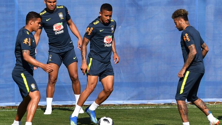 L'équipe du Brésil à l'entrainement, le 13 juin 2018 à Sotchi.