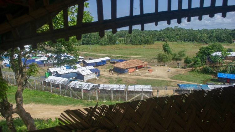 Ein Flüchtlings-Camp der Rohingya an der Grenze zwischen Bangladesch und Myanmar. 