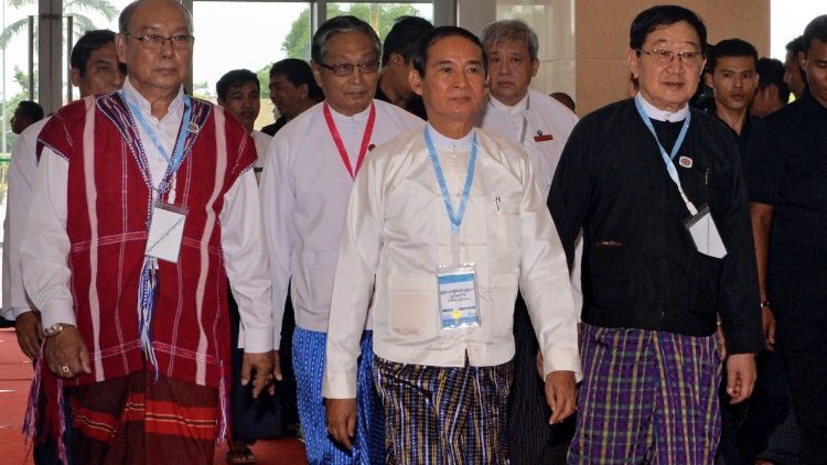 Participants in the July 2018 Union Peace Conference (UPC) in Napyitaw, Myanmar.   