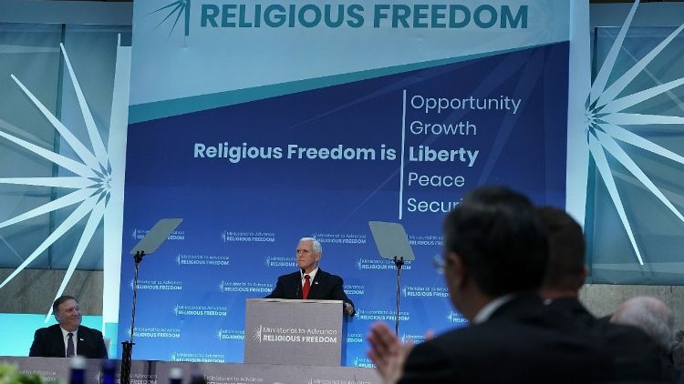 Archivbild von dem Gipfel zu Religionsfreiheit im Jahr 2018