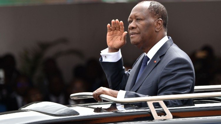 Le président ivoirien Alassane Ouattara durant la commémoration de l'indépendance du pays, le 7 août 2018.