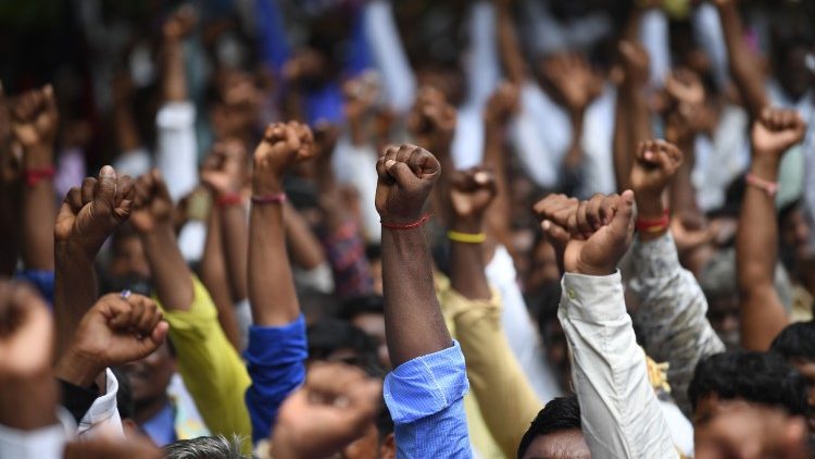 Dalit durante una manifestazione