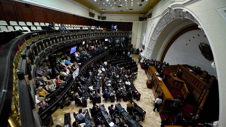 Réunion de l'Assemblée Nationale du Venezuela, dominée par l'opposition, le 9 août 2018.