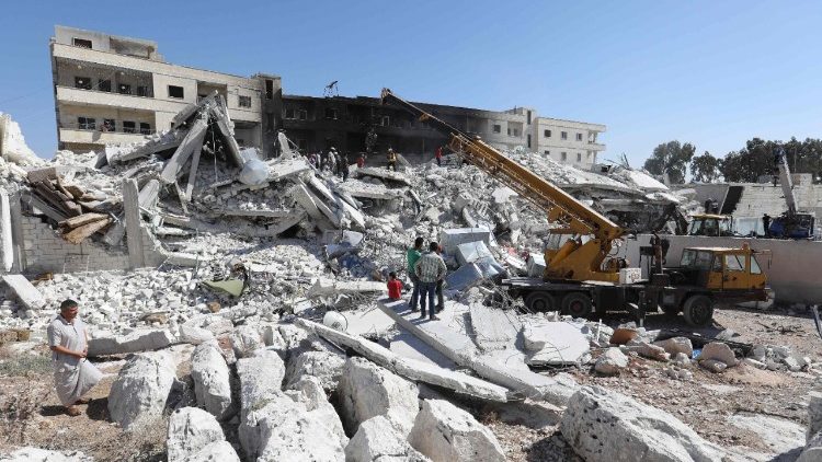 Разрушенные дома в северной Сирии