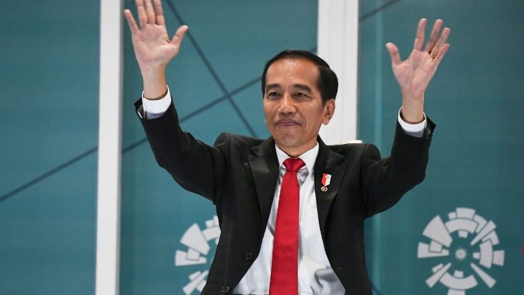 Indonesian president Joko Widodo at the opening of the 2018 Asian Games in Jakarta on Agusut 18, 2018. 
