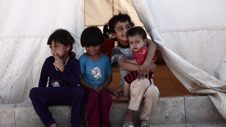 敘利亞伊德利卜流離失所的兒童