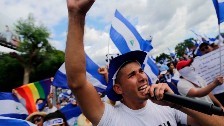 Protestantes en Nicaragua