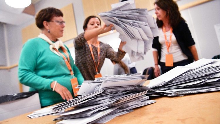 The counting of ballots after Swedish election