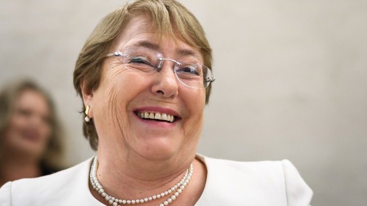 Michelle Bachelet, the new United Nations High Commissioner for Human Rights, at the 39th session in Geneva on Sept. 10, 2018. 